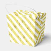 Elegante Gold Streifen Vielen Dank Geschenkschachtel (Rückseite)