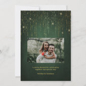 Elegante Gold String Lights I DO Engagement Party Einladung (Rückseite)