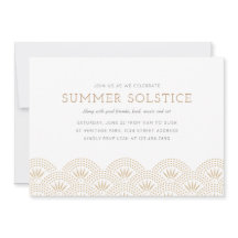 Elegante Gold Summer Solstice Party Einladung