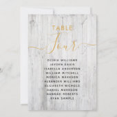 Elegante Gold Table Seating Chart Einladung (Rückseite)