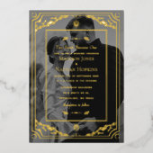 Elegante Gold Tarot Card Hochzeit Foto Einladung (Vorderseite)