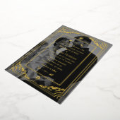 Elegante Gold Tarot Card Hochzeit Foto Einladung (Gedreht)