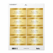 Elegante Gold Template Handgeschriebener Skriptnam (Vorne)