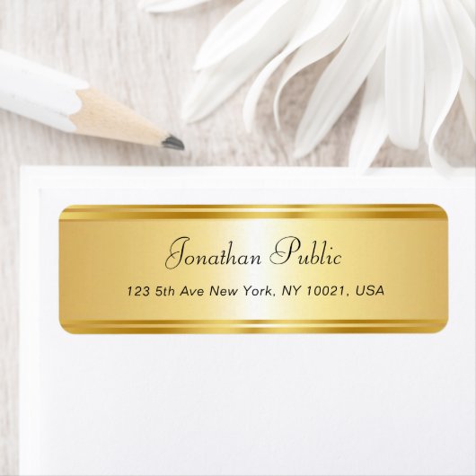 Elegante Gold Template Handschrift Name Modern (Insitu)