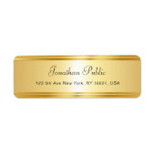 Elegante Gold Template Handschrift Name Modern (Vorne)