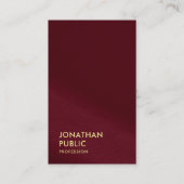 Elegante Gold Text Template Burgundy Red Luxury Visitenkarte (Vorderseite)