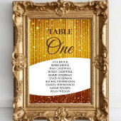 Elegante Gold Tischnummer 1 Seating Chart