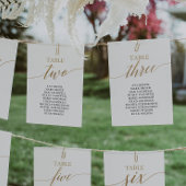 Elegante Gold Tischnummer 3 Sitzkarte