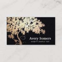 Elegante Gold Tree of Life Business Card