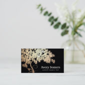 Elegante Gold Tree of Life Business Card Visitenkarte (Stehend Vorderseite)