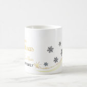 Elegante Gold Typografie Frohe Weihnachten Kaffeetasse (Mittel)