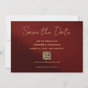 Elegante Gold-Typografie-Schrift Save-The-Date-Kar Save The Date