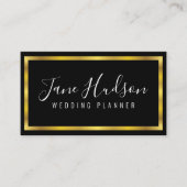Elegante Gold- und Black Business Card 3.5X2.0 Visitenkarte (Vorderseite)