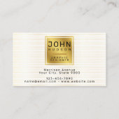 Elegante Gold- und Black-Business-Karte Visitenkarte (Rückseite)