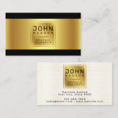 Elegante Gold- und Black-Business-Karte Visitenkarte (Vorne/Hinten)