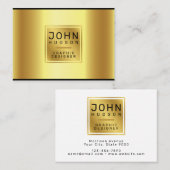 Elegante Gold- und Black-Business-Karte Visitenkarte (Vorne/Hinten)