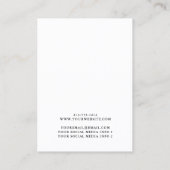 Elegante Gold- und Black Earring Display Card Visitenkarte (Rückseite)