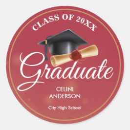 Elegante Gold- und Black Grad Stickers