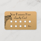 Elegante Gold- und Black Jaguar Loyalty Card Treuekarte (Vorderseite)