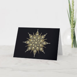 Elegante Gold und Black Mandala Blank Note Card Feiertagskarte