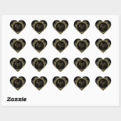 Elegante Gold- und Black Stickers (Blatt)