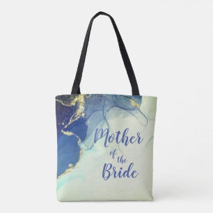 Elegante Gold und Blue Abstrakt Mother of the Brid Tasche