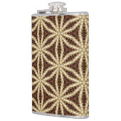 Elegante Gold und Brown Star Anise Flachmann (Links)