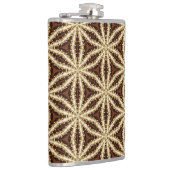 Elegante Gold und Brown Star Anise Flachmann (Rechts)