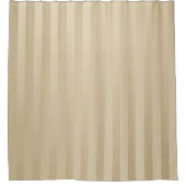 Elegante gold- und cremefarbene Streifen Duschvorhang (Vorderseite)
