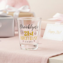 Elegante Gold- und Gänseblümchen 21. Geburtstagsfe