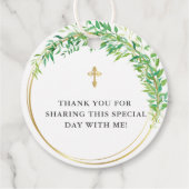 Elegante Gold- und Grünbestätigung Geschenkanhänger (Rückseite)