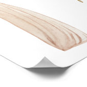 Elegante Gold- und Peach-Floral Engagement Party Poster (Ecke)