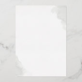 Elegante Gold und Sage Greenery Moderne Hochzeit Folieneinladung (Rückseite)