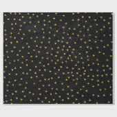 Elegante Gold- und Schwarze Dreiecke Geschenkpapier (Flach)