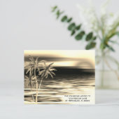 Elegante Gold- und Schwarze Palmen Ankündigungspostkarte (Stehend Vorderseite)