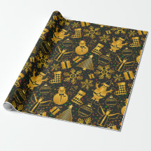 Elegante Gold- und Schwarze Weihnachtsbilder