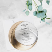 Elegante Gold- und Silberkreishochzeit Einladung