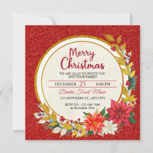 Elegante Gold- und Weihnachtsstern-Weihnachtsfeier