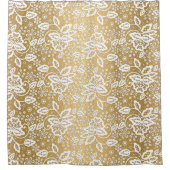 ELEGANTE GOLD- UND WEISSFLÄCHENDUSCHE DUSCHVORHANG (Vorderseite)