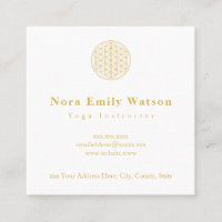Elegante Gold und White Mandala Business Card