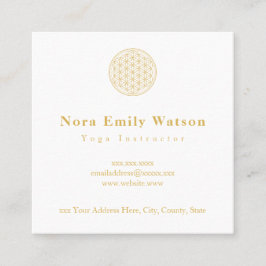 Elegante Gold und White Mandala Business Card Quadratische Visitenkarte