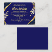 Elegante Gold Uni-Abschluß Party Einladung (Vorne/Hinten)