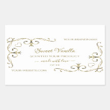 Elegante Gold Verziert Corners auf dem White Produ