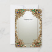 Elegante Gold Verziert Dankeschön Card Dankeskarte (Rückseite)