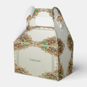 Elegante Gold Verziert Gevor Box Geschenkschachtel (Rückseite)