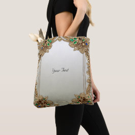 Elegante Gold Verziert Tote Bag Tasche