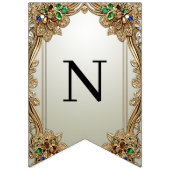 Elegante Gold Verzierte Jagdflagge Wimpelkette (Dritte Fahne)