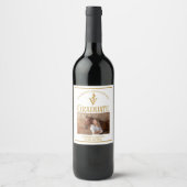 Elegante Gold Veterinary School Graduation Party Weinetikett (Vorderseite)