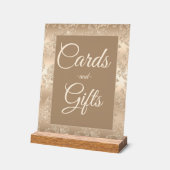 Elegante Gold Vintage Brautparty Karten Geschenke Acrylschild (Winkel)