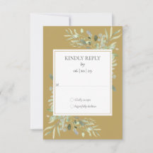 Elegante Gold-Wasserfarben-Grün-Hochzeit